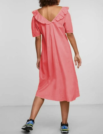 Rochie medie Pieces, roz Roz