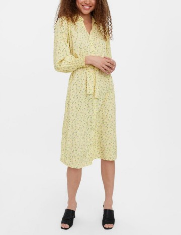Rochie medie Vero Moda, galben