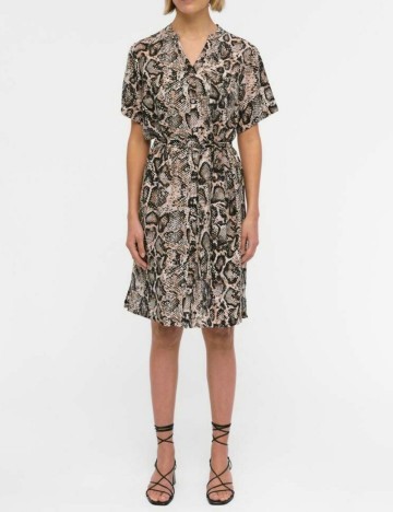 Rochie scurta Object, imprimeu sarpe
