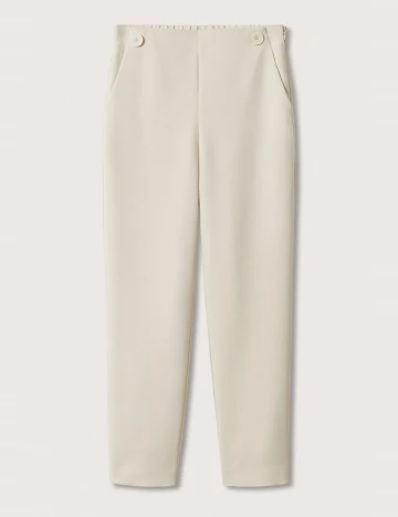 Pantaloni Mango, ecru