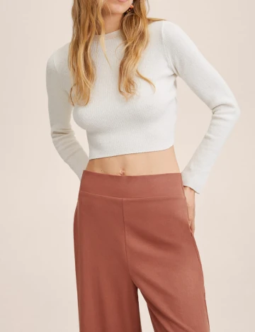 Pantaloni Mango, caramiziu