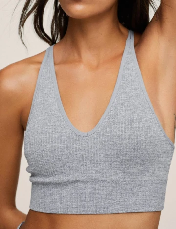Bustiera sport Mango, gri