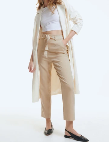 Pantaloni Reserved, crem Crem