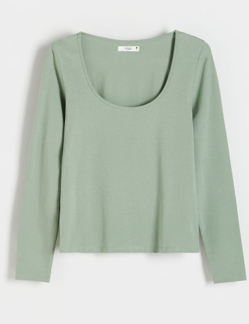 Bluza Reserved, verde opalin
