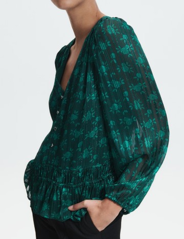 
						Bluza Reserved, verde inchis