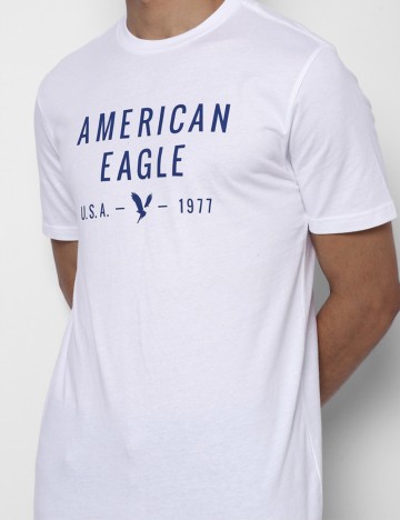 Tricou American Eagle, alb