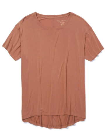 Tricou American Eagle, roz pudra inchis