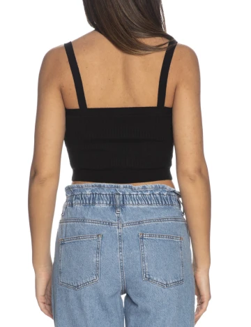 Top Tommy Jeans, negru