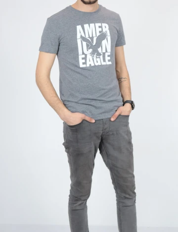 Tricou American Eagle, gri