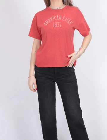 Tricou American Eagle, rosu Rosu