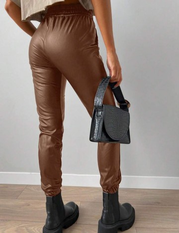 Pantaloni SHEIN, maro