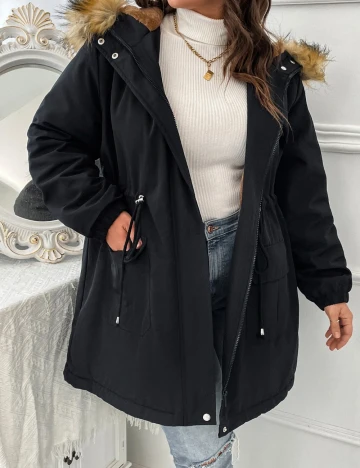 Geaca SHEIN CURVE, negru