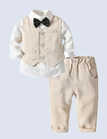 Costum Shein Kids, crem Crem