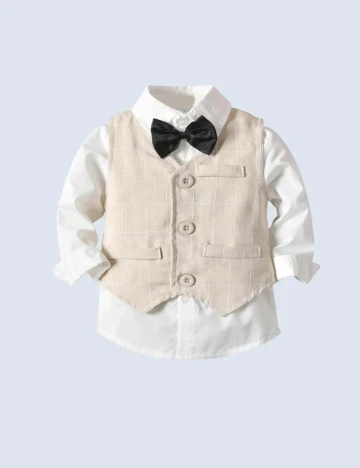 Costum Shein Kids, crem Crem