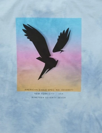 Tricou American Eagle, albastru Albastru