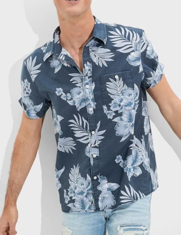 Camasa American Eagle, bleumarin Albastru