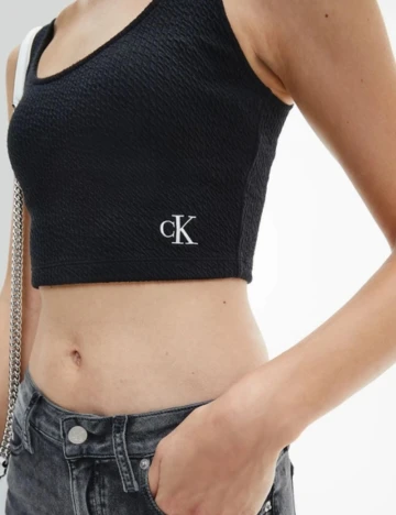 Top Calvin Klein Jeans, negru