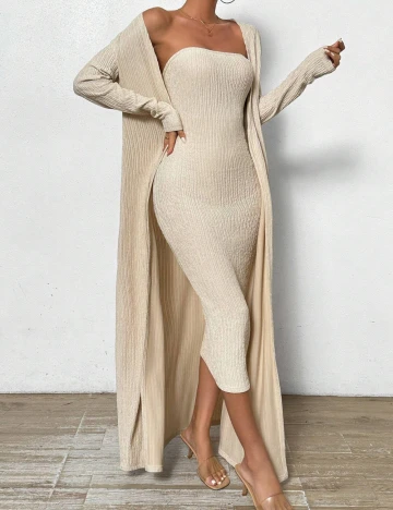 Rochie medie SHEIN, crem