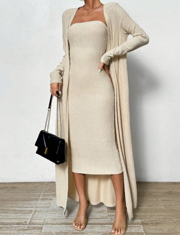 Rochie medie SHEIN, crem