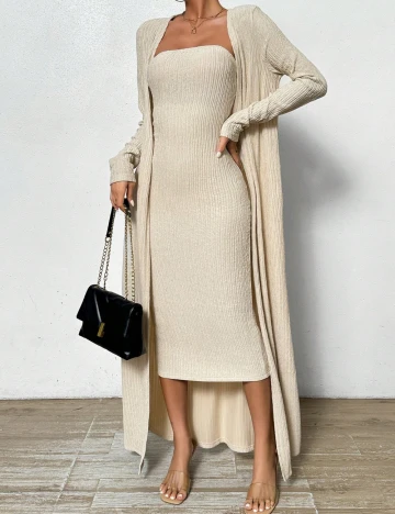 Rochie medie SHEIN, crem