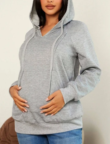 Hanorac SHEIN Maternity, gri
