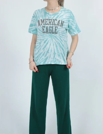 Tricou Oversize American Eagle, turcoaz