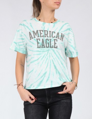 
						Tricou Oversize American Eagle, turcoaz