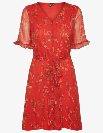 Rochie scurta Vero Moda, rosu