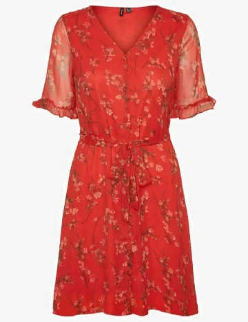Rochie scurta Vero Moda, rosu