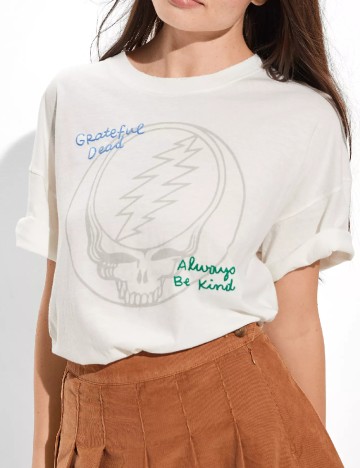 
						Tricou Oversize American Eagle, alb