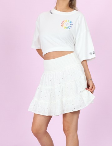 
						Fusta American Eagle, alb