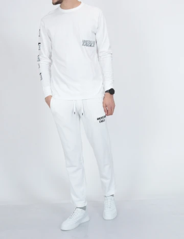 Pantaloni American Eagle, alb