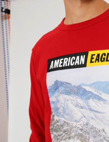 Bluza American Eagle, rosu Rosu