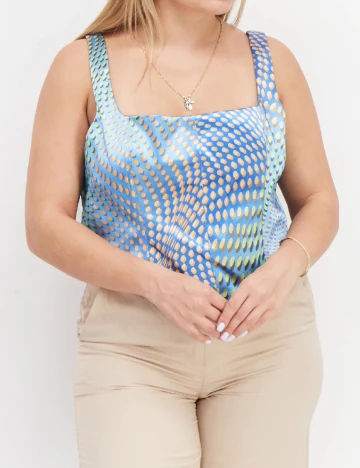 Top River Island Plus Size, albastru