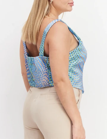Top River Island Plus Size, albastru