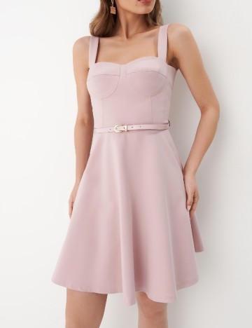Rochie scurta Mohito, roz pudra