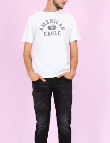 Tricou American Eagle, alb
