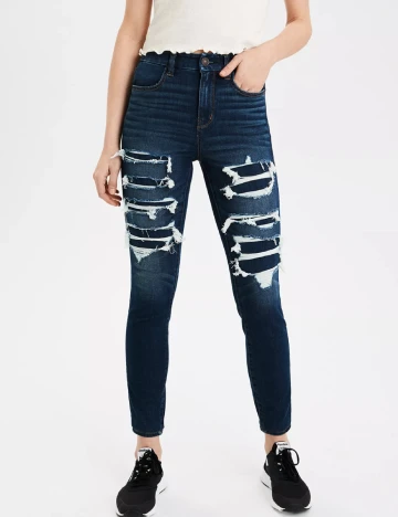 Blugi American Eagle, bleumarin Albastru