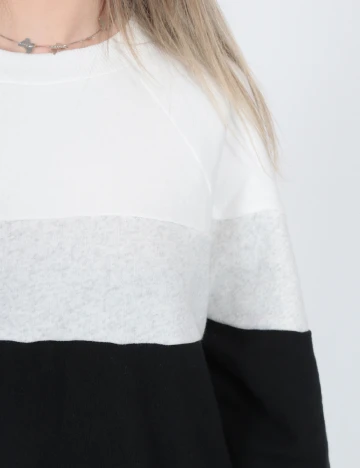 Bluza Oversize American Eagle, alb/negru Negru