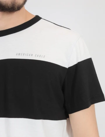 Tricou American Eagle, alb/negru