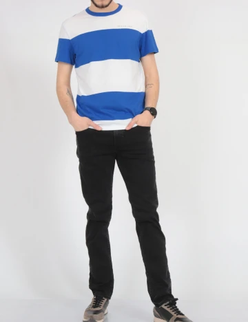 Tricou American Eagle, alb/albastru