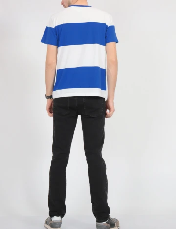 Tricou American Eagle, alb/albastru