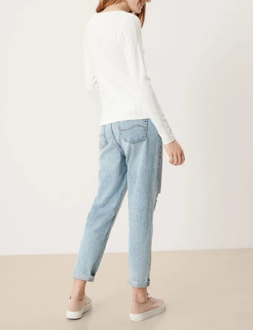 Bluza Q/S, alb Alb