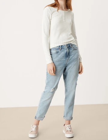 Bluza Q/S, alb Alb