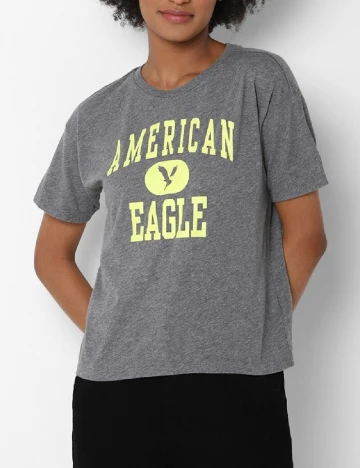 Tricou American Eagle, gri Gri
