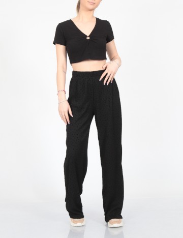 
						Pantaloni Only, negru