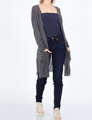 
						Cardigan Kaffe, gri