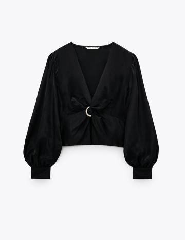 Camasa Zara, negru, L