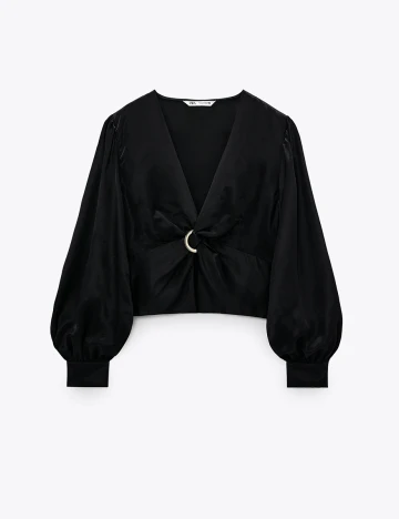 Camasa Zara, negru, L