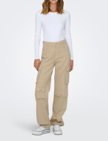
						Pantaloni Only, bej